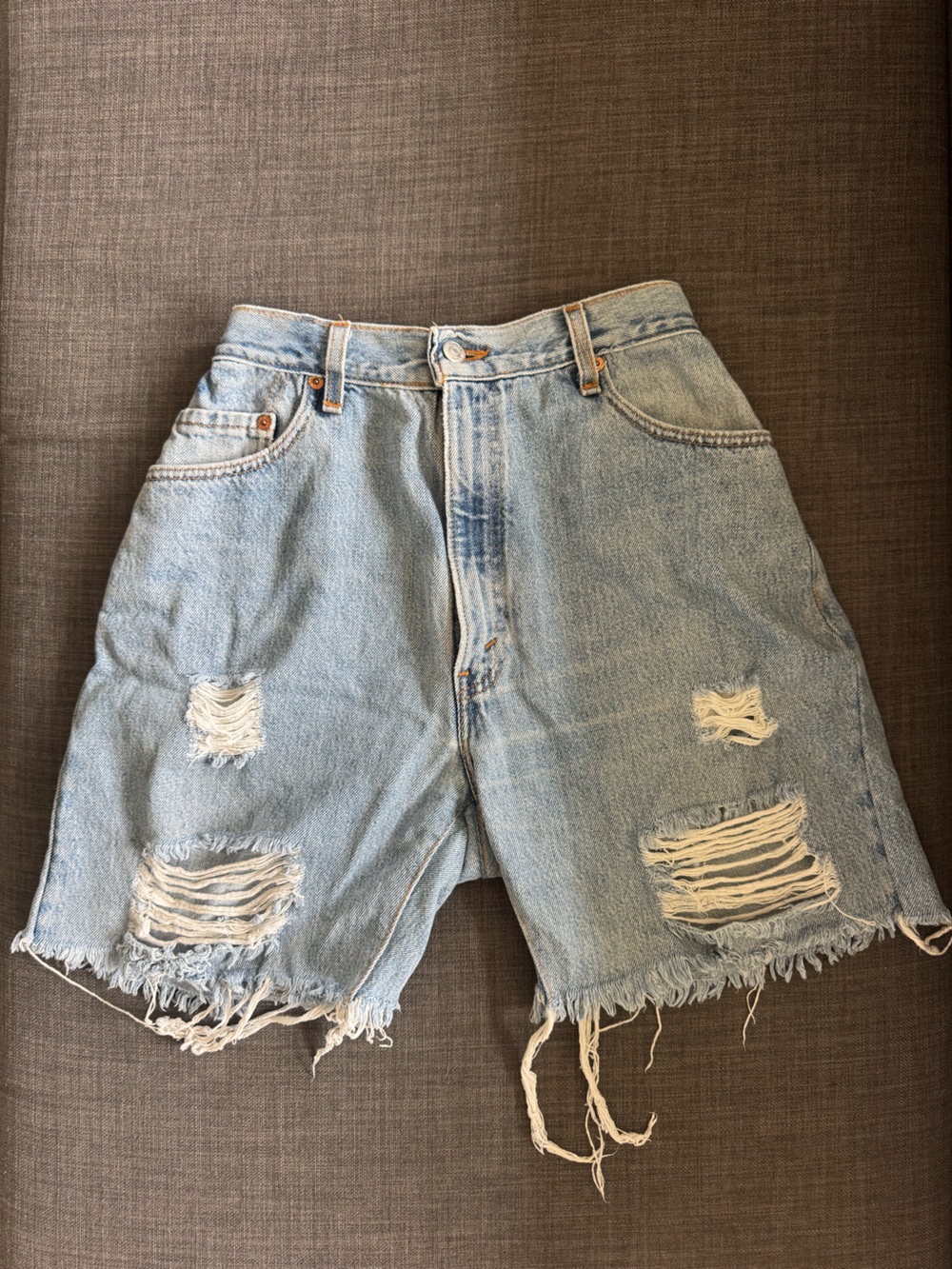 Distressed Denim Shorts